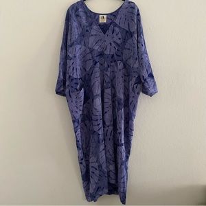 Aish Caftan Maxi Dress 100% Silk size Large